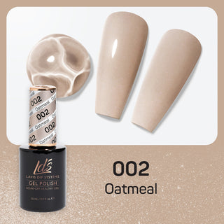  LDS Gel Nail Polish Duo - 002 Beige Colors - Oatmeal by LDS sold by DTK Nail Supply