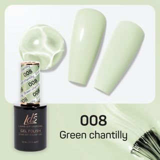  LDS Gel Polish 008 - Green Colors - Green Chantilly by LDS sold by DTK Nail Supply