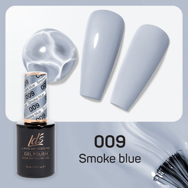 LDS Gel Nail Polish Duo - 009 Smoke Blue by LDS sold by DTK Nail Supply