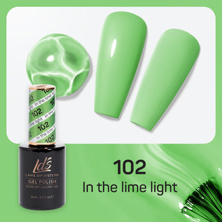  LDS Gel Nail Polish Duo - 102 Green Colors - In The Lime Light by LDS sold by DTK Nail Supply