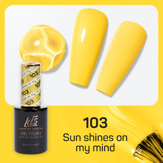  LDS Gel Nail Polish Duo - 103 Yellow Colors - Sun Shines On My Mind by LDS sold by DTK Nail Supply