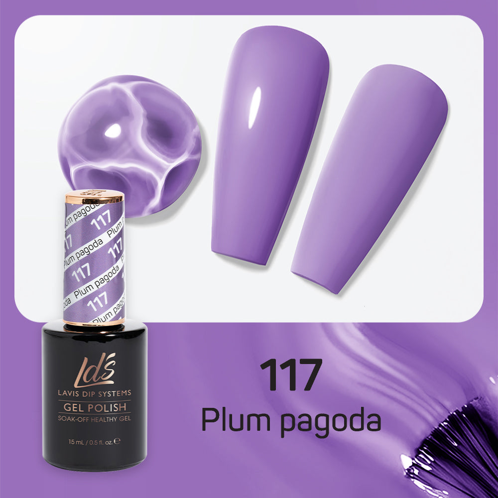LDS Hema Free Gel Polish 117 - Plum Pagoda by LDS HEMA FREE GEL POLISH sold by DTK Nail Supply
