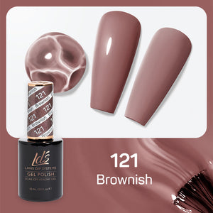 LDS Gel Nail Polish Duo - 121 Brown Colors - Brownish by LDS sold by DTK Nail Supply