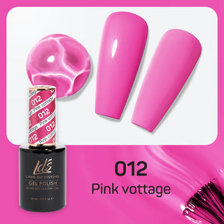  LDS Gel Nail Polish Duo - 012 Pink Colors - Pink Vottage by LDS sold by DTK Nail Supply