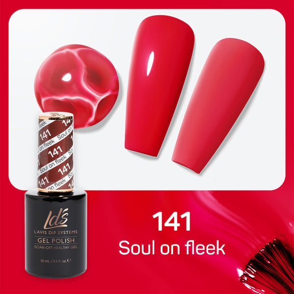 LDS Gel Nail Polish Duo - 141 Red Colors - Soul On Fleek by LDS sold by DTK Nail Supply