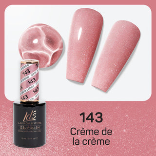  LDS Gel Nail Polish Duo - 143 Glitter, Pink Colors - Crème De La Crème by LDS sold by DTK Nail Supply