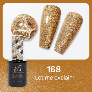 LDS Gel Polish 168 - Glitter, Gold Colors - Let Me Explain