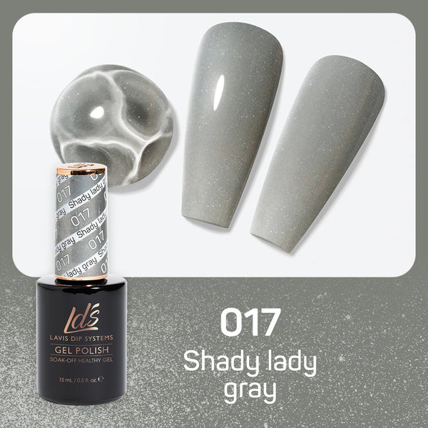 LDS Gel Nail Polish Duo - 017 Gray Colors - Shady Lady Gray by LDS sold by DTK Nail Supply