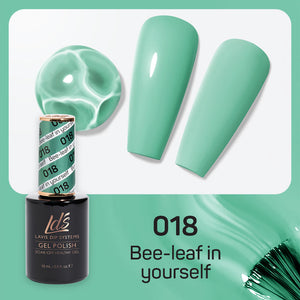 LDS Gel Polish 018 - Green Colors - Bee-Leaf In Yourself