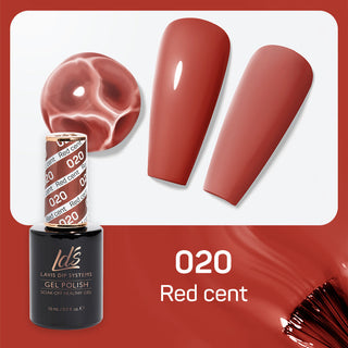  LDS Gel Nail Polish Duo - 020 Red Colors - Red Cent by LDS sold by DTK Nail Supply