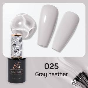 LDS Gel Nail Polish Duo - 025 Gray Colors - Gray Heather by LDS sold by DTK Nail Supply