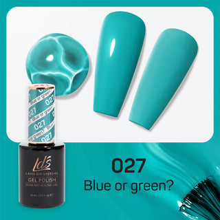  LDS Gel Nail Polish Duo - 027 Blue Colors - Blue Or Green by LDS sold by DTK Nail Supply