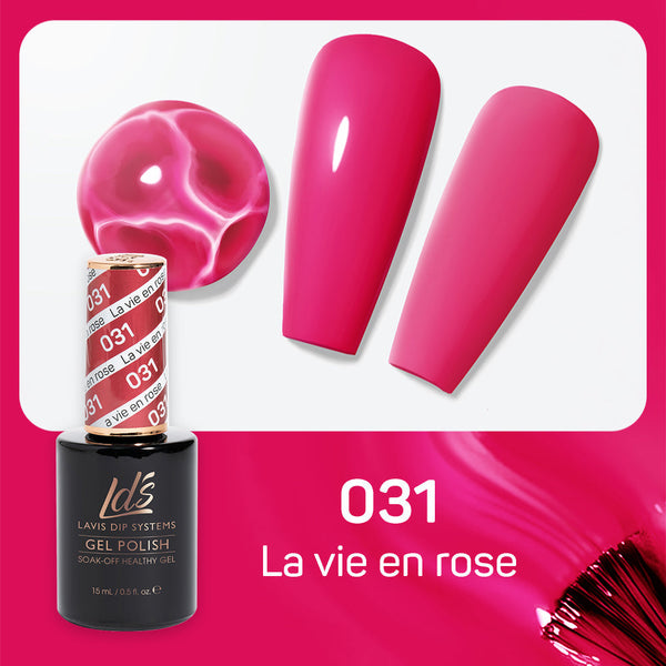 LDS Gel Nail Polish Duo - 031 Red Colors - La Vie En Rose by LDS sold by DTK Nail Supply