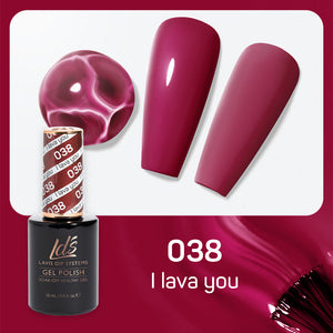 LDS Gel Polish 038 - Red, Pink Colors - I Lava You