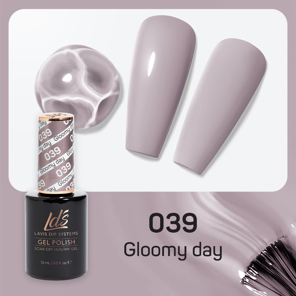 LDS Hema Free Gel Polish 039 - Gloomy Day by LDS HEMA FREE GEL POLISH sold by DTK Nail Supply