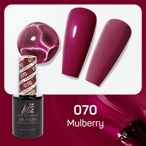 LDS Gel Nail Polish Duo - 070 Red Colors - Mulberry by LDS sold by DTK Nail Supply