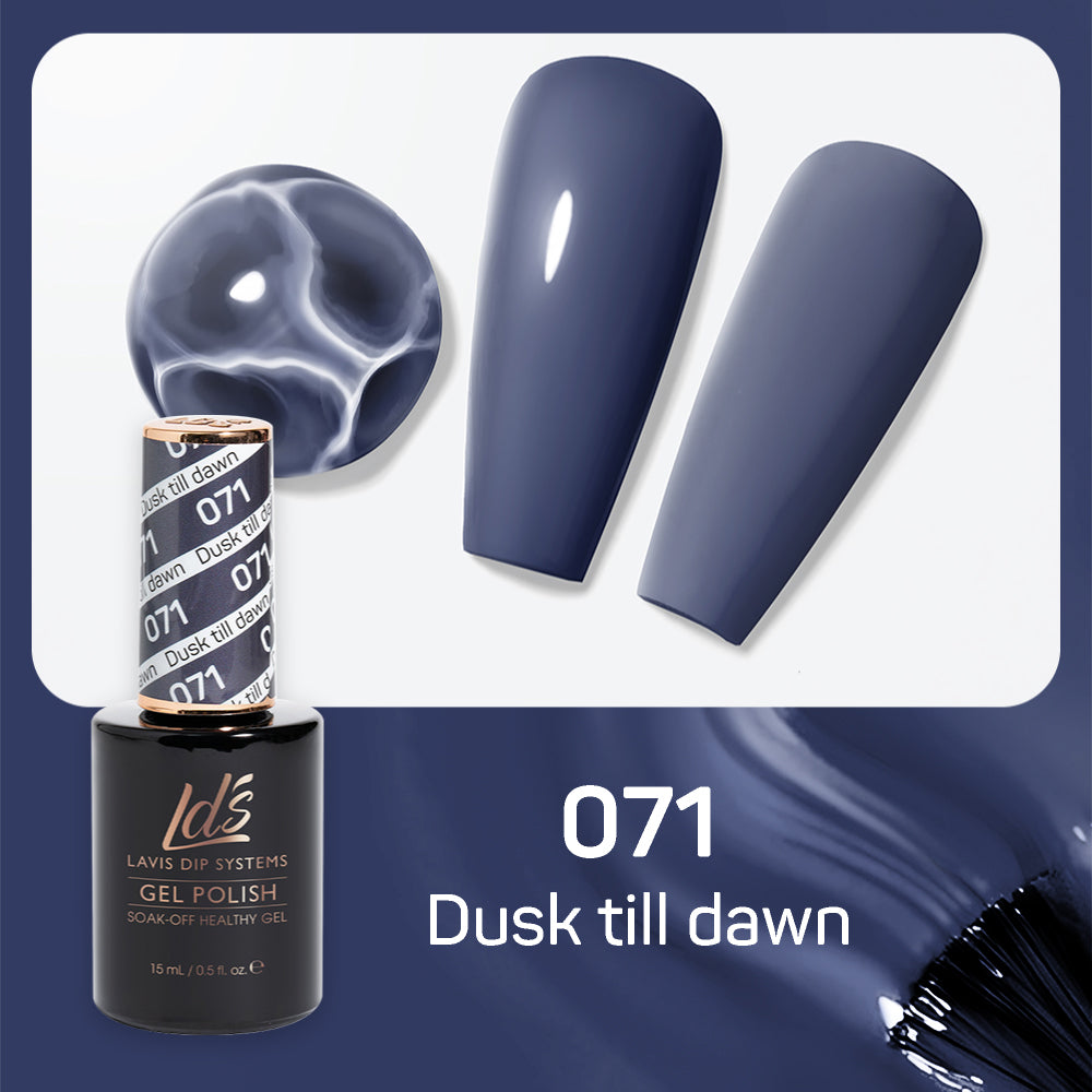 LDS Gel Polish 071 - Blue Colors - Dusk Till Dawn