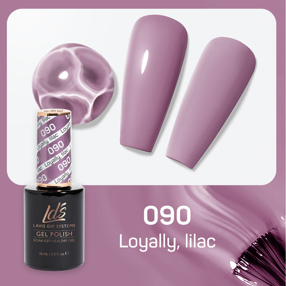 LDS Hema Free Gel Polish 090 - Loyally, Lilac by LDS HEMA FREE GEL POLISH sold by DTK Nail Supply