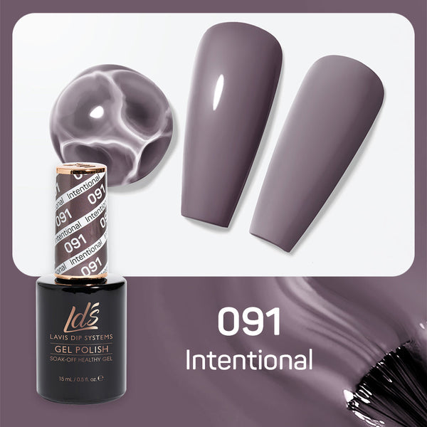 LDS Hema Free Gel Polish 091 - Intentional by LDS HEMA FREE GEL POLISH sold by DTK Nail Supply