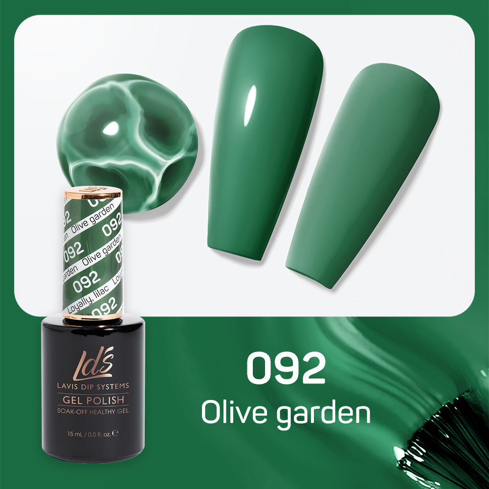 LDS Hema Free Gel Polish 092 - Olive Garden by LDS HEMA FREE GEL POLISH sold by DTK Nail Supply