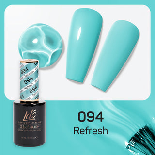  LDS Gel Nail Polish Duo - 094 Blue, Mint Colors - Refresh by LDS sold by DTK Nail Supply