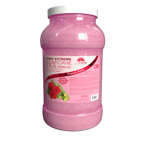 La Palm Sugar Cane Scrub - French Rose - 1Gallon by La Palm sold by DTK Nail Supply