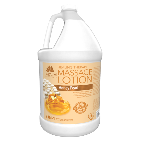 La Palm Massage Lotion - Honey Pearl - 1Gallon by La Palm sold by DTK Nail Supply