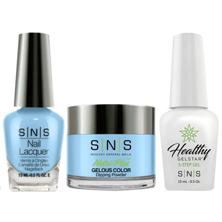  SNS 3 in 1 - DR13 Celestial Blue - Dip, Gel & Lacquer Matching by SNS sold by DTK Nail Supply