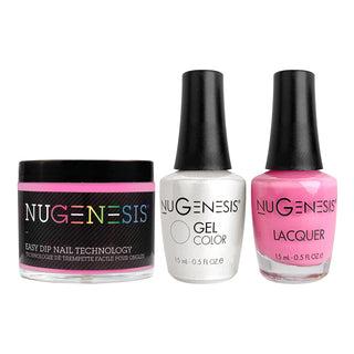  NU 3 in 1 - 033 Knockout Pink - Dip, Gel & Lacquer Matching by NuGenesis sold by DTK Nail Supply