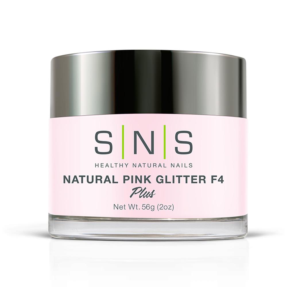 SNS Natural Pink Glitter F4 Dipping Powder Pink & White - 2 oz by SNS sold by DTK Nail Supply