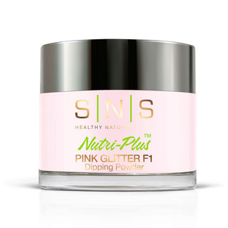  SNS Pink Glitter F1 Dipping Powder Pink & White - 2 oz by SNS sold by DTK Nail Supply