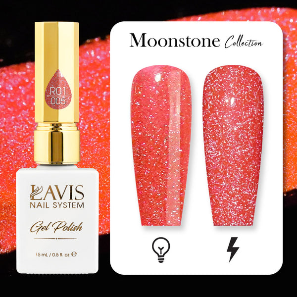LAVIS Reflective R05 - 19 - Gel Polish 0.5 oz - Neon Lights Reflective Collection by LAVIS NAILS sold by DTK Nail Supply