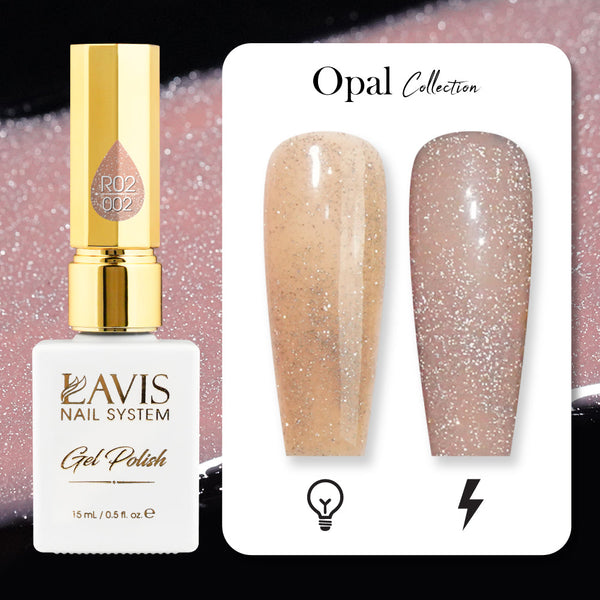 LAVIS Reflective R05 - 02 - Gel Polish 0.5 oz - Blossom Bass Reflective Collection by LAVIS NAILS sold by DTK Nail Supply