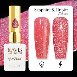 LAVIS Reflective R04 - 02 - Gel Polish 0.5 oz - Sapphire And Rubies Collection