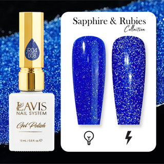  LAVIS Reflective R04 - 08 - Gel Polish 0.5 oz - Sapphire And Rubies Collection by LAVIS NAILS sold by DTK Nail Supply