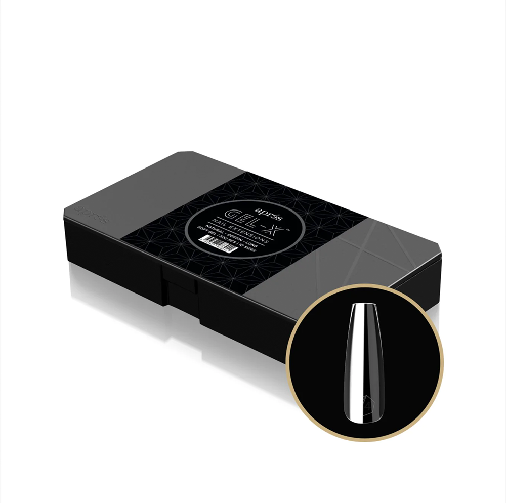 APRES - Gel-X™ Natural Coffin Long Box of Tips by Apres sold by DTK Nail Supply