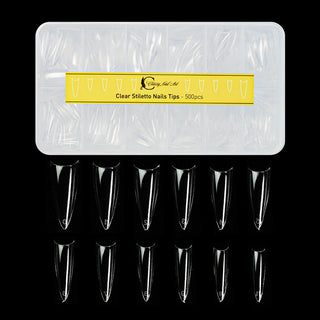  Siletto Clear Nails Tips - 500pcs by LAVIS NAILS TOOL sold by DTK Nail Supply