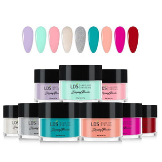  LDS Spring Collection 1oz/ea (09 Colors): 001, 002, 003, 004, 006, 023, 027, 082, 087 by LDS sold by DTK Nail Supply