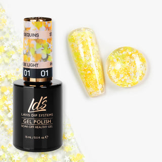  LDS 01 Phoebe Light - Gel Polish 0.5 oz - Star Sequins by LDS sold by DTK Nail Supply