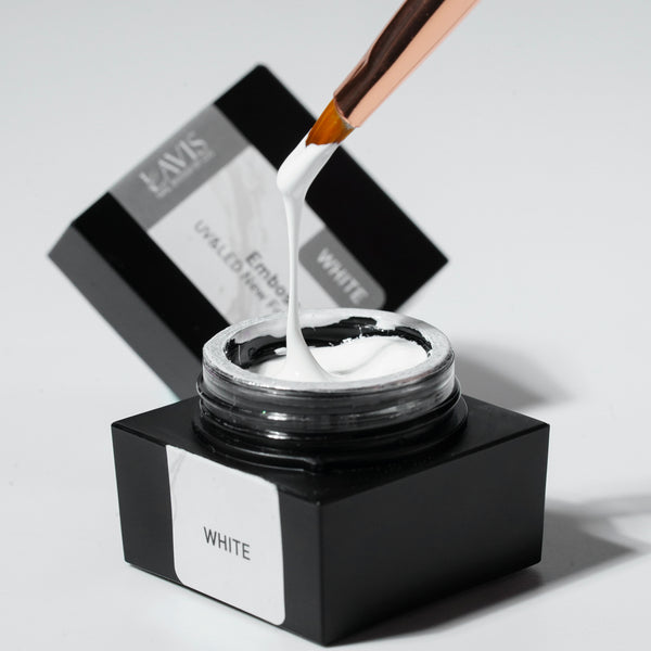 Emboss Gel Polish Nail Art - 0.5oz White