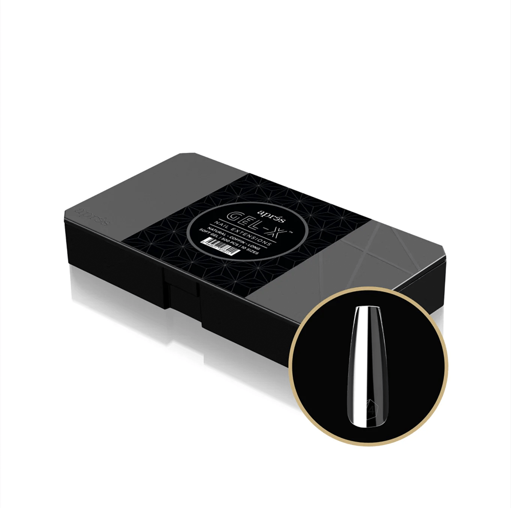 APRES - Gel - X™ Natural Coffin Long Box of Tips - DTK Nail Supply