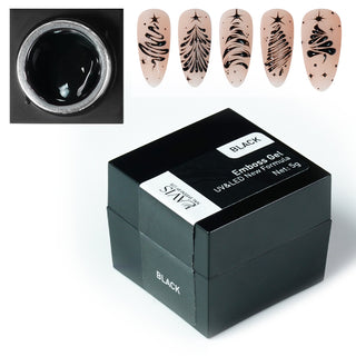  Emboss Gel - Black by LAVIS NAILS ART sold by DTK Nail Supply