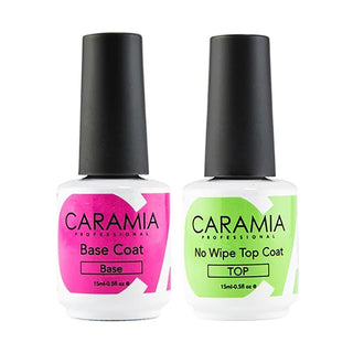  Caramia Base Coat & No Wipe Top Coat by Caramia sold by DTK Nail Supply