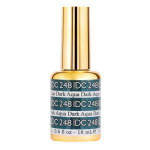 DND DC Gel Polish 248 - Glitter, Blue Colors - Dark Aqua - DTK Nail Supply