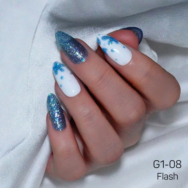 LAVIS Glitter G01 - 08 - Gel Polish 0.5 oz - Galaxy Collection by LAVIS NAILS sold by DTK Nail Supply