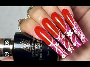 Lavis Gel Nail Polish Duo - 163 Crimson Colors - Fine Wine