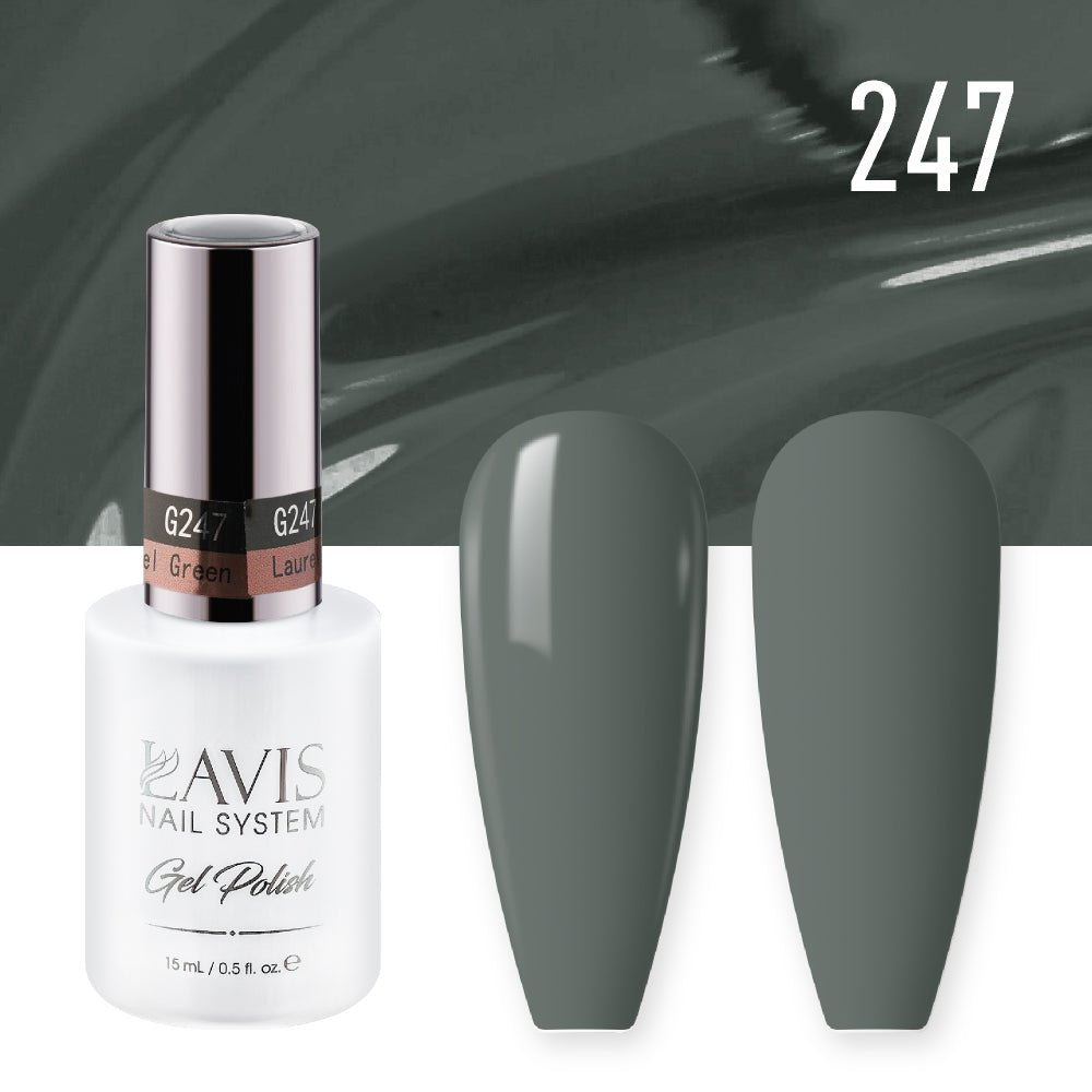 Lavis Gel Polish 247 - Moss Laurel Green - DTK Nail Supply