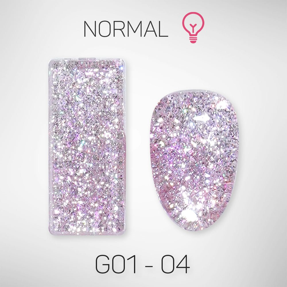 LAVIS Glitter G01 - 04 - Gel Polish 0.5 oz - Galaxy Collection - DTK Nail Supply