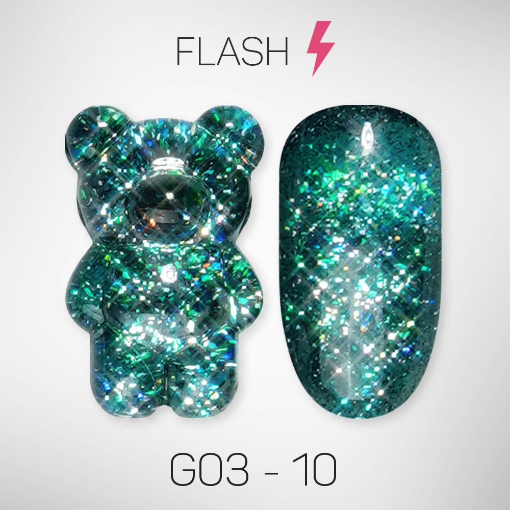 LAVIS Glitter G03 - 10 - Gel Polish 0.5 oz - Barbie Collection - DTK Nail Supply