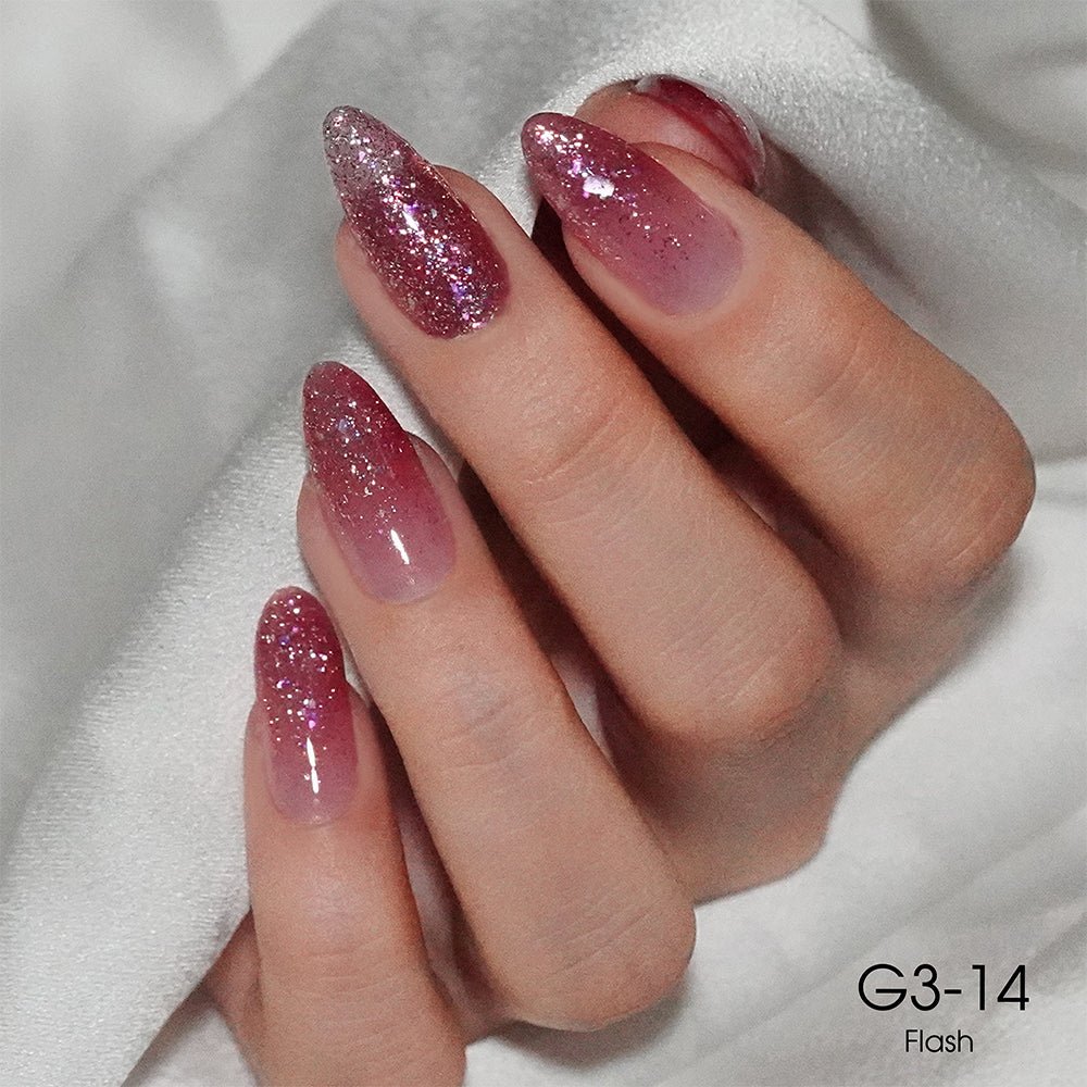 LAVIS Glitter G03 - 14 - Gel Polish 0.5 oz - Barbie Collection - DTK Nail Supply